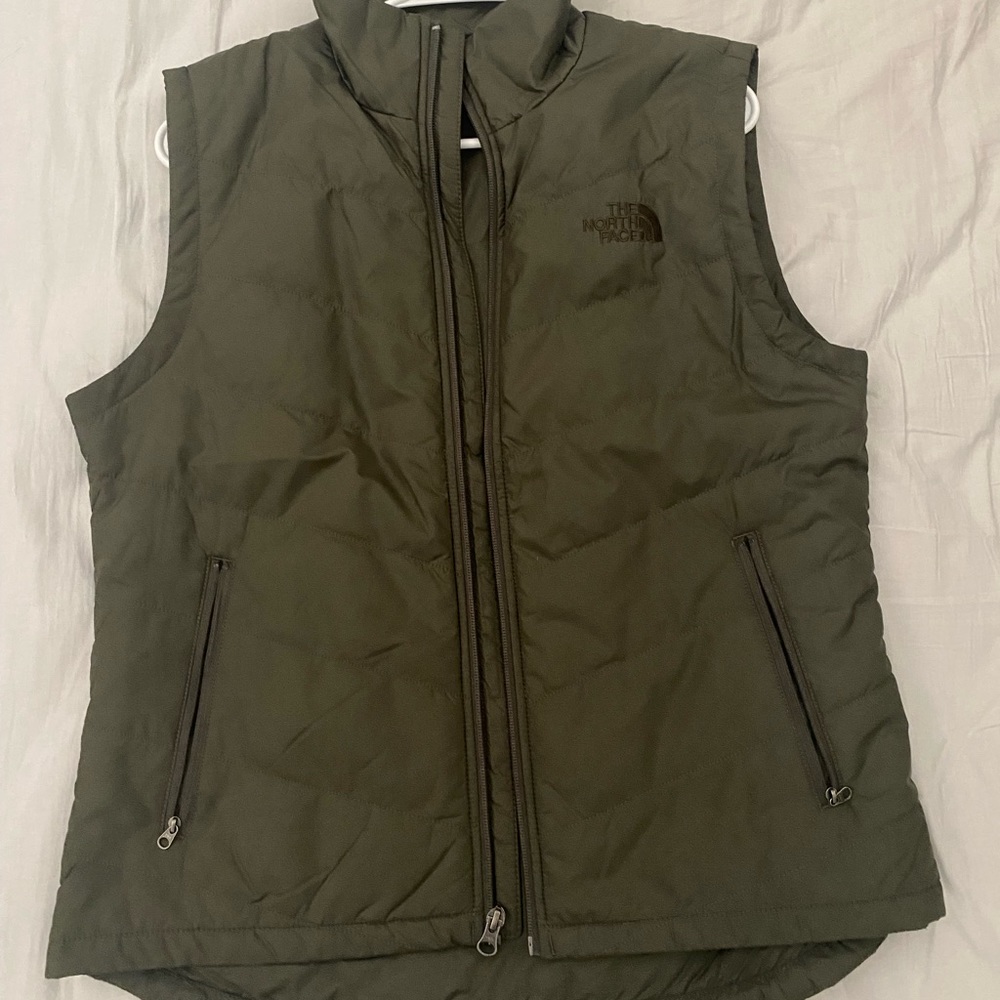 Green Northface vest